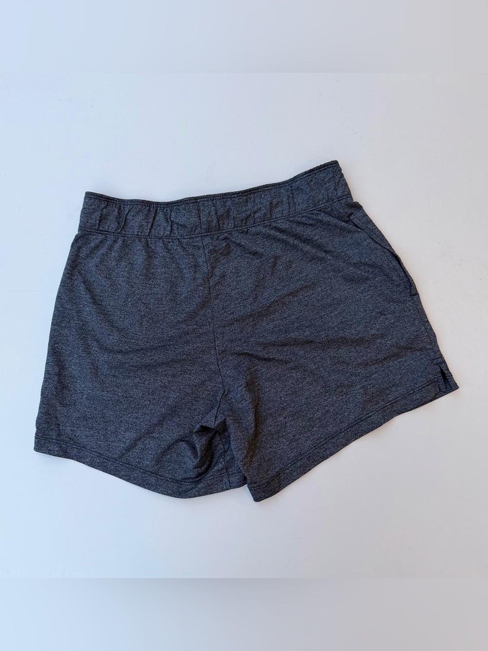 Nike Charcoal Gray Stretch Athletic Shorts Branded Waistband Pockets XS - Picture 2 of 10